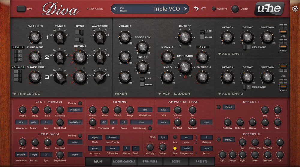 u-he Diva interface